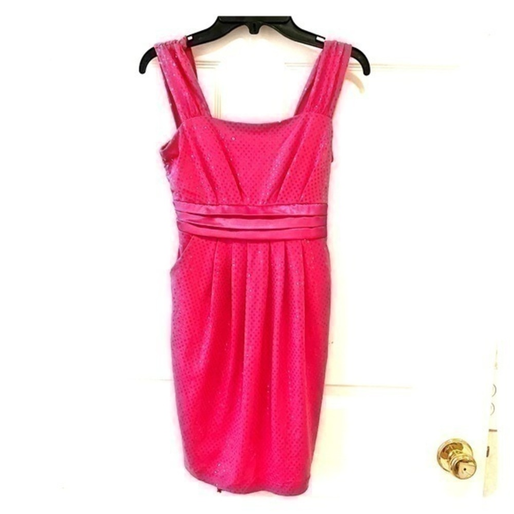Pink Sparkle Dress with pockets size 10